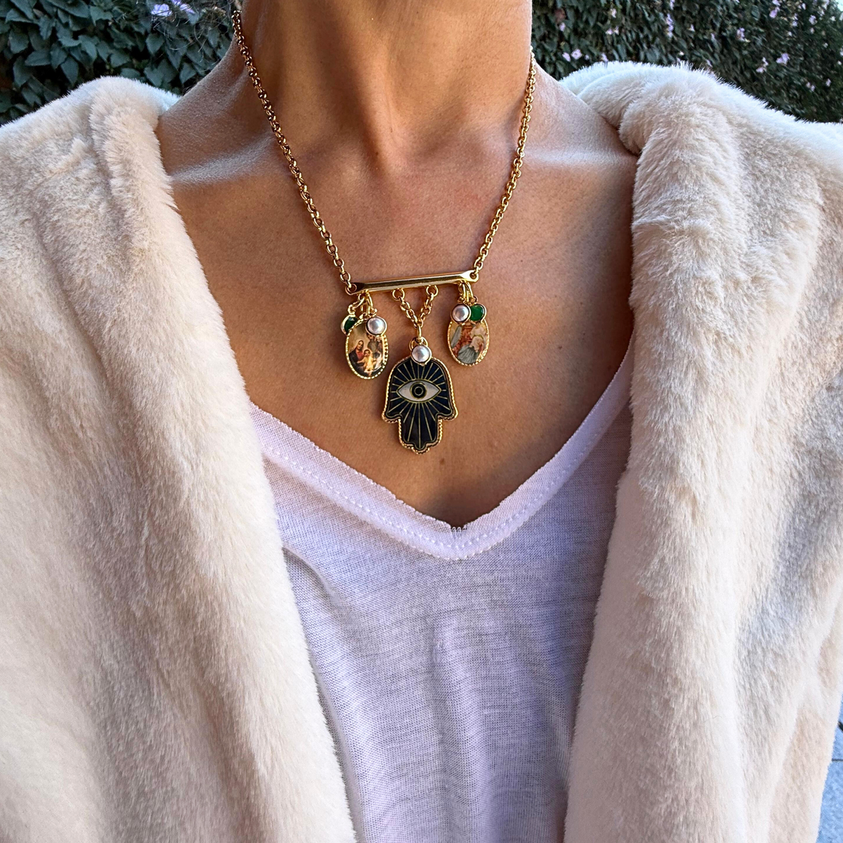 Colar mão de Fátima