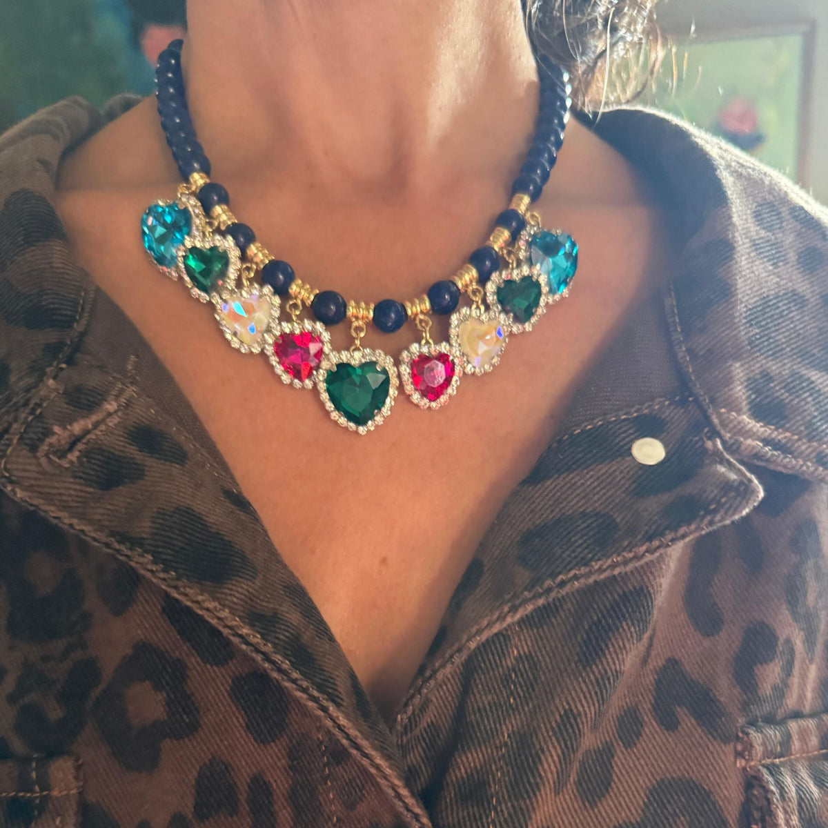 Colar Corações Colorido