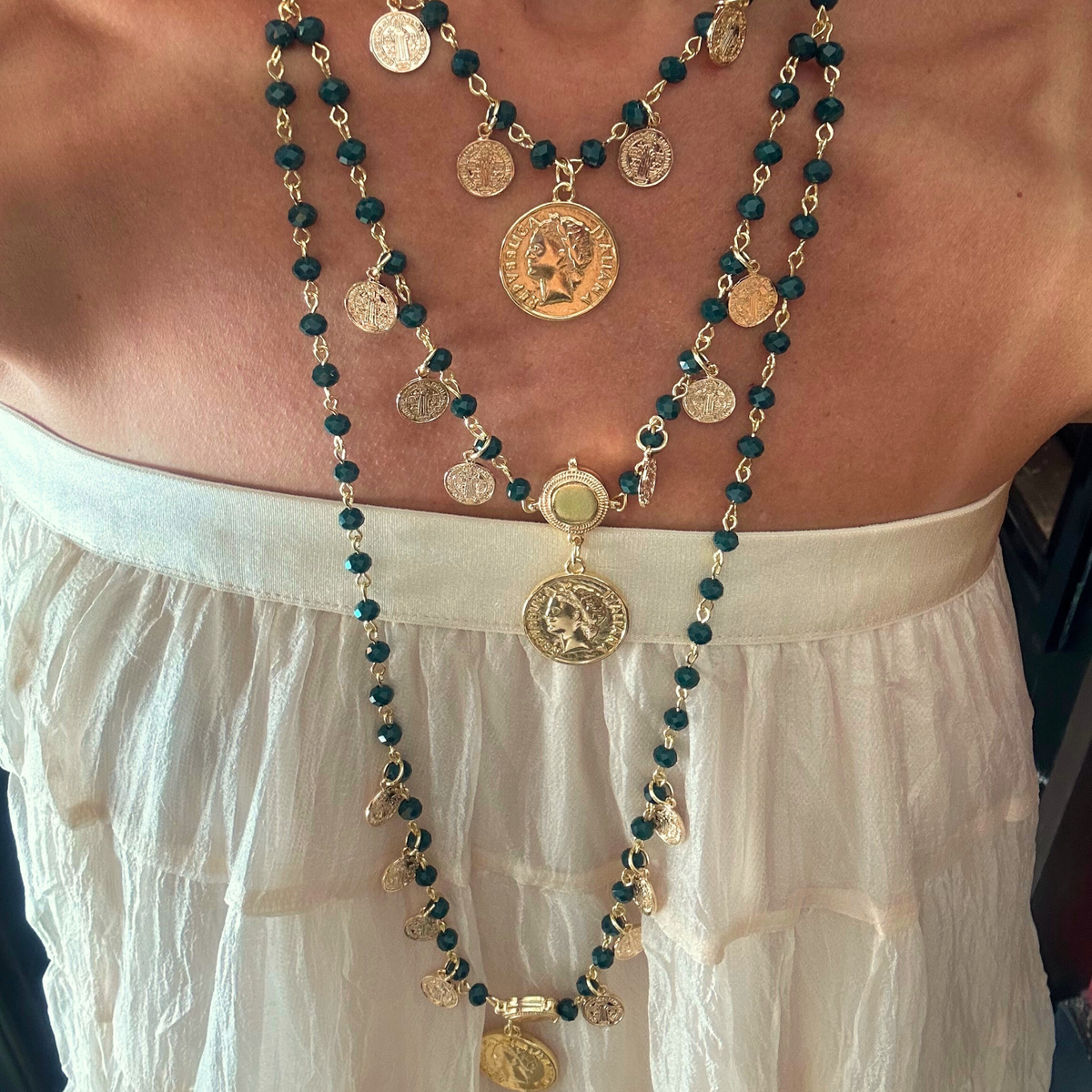 Colar longo três voltas