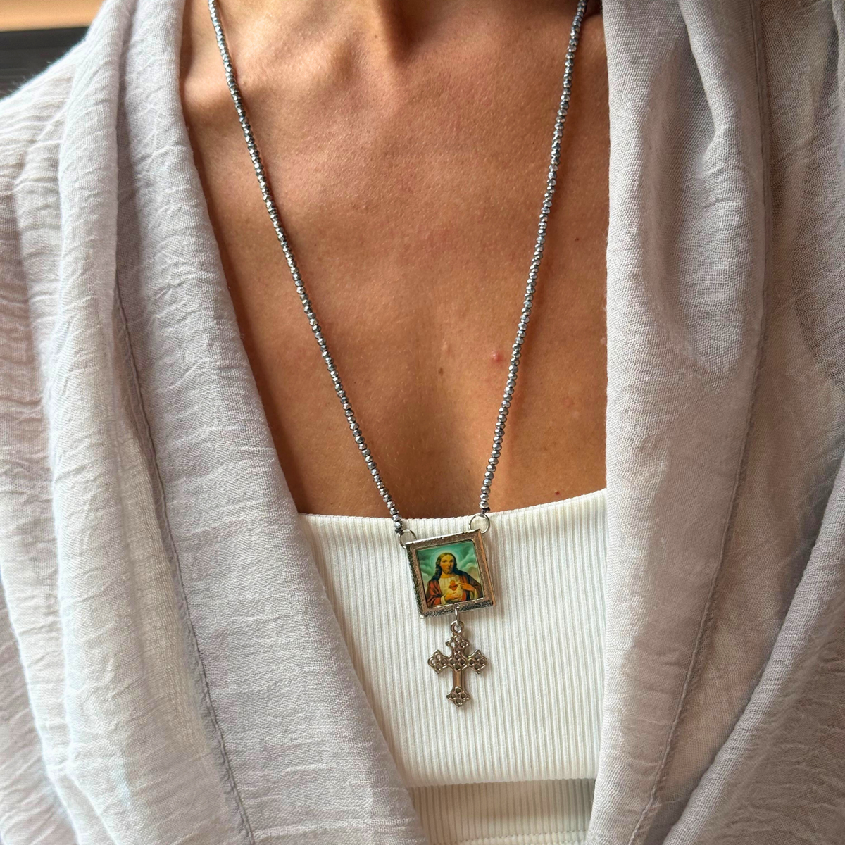 Colar Escapulário Jesus