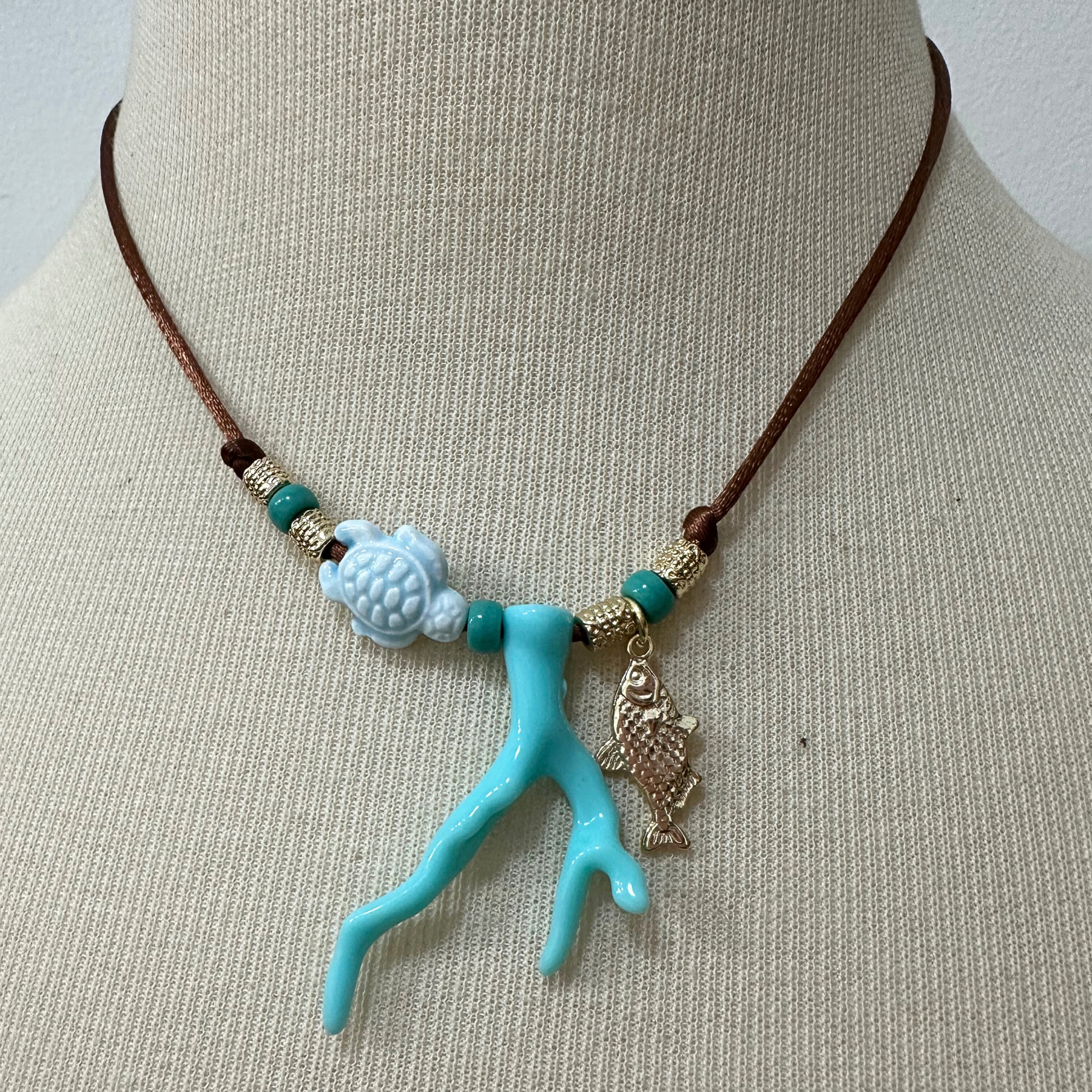 Colar Coral Turquesa
