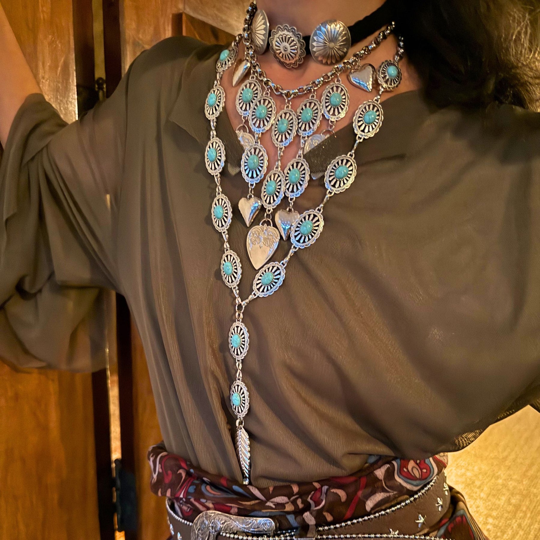 Colar Medalha Boho