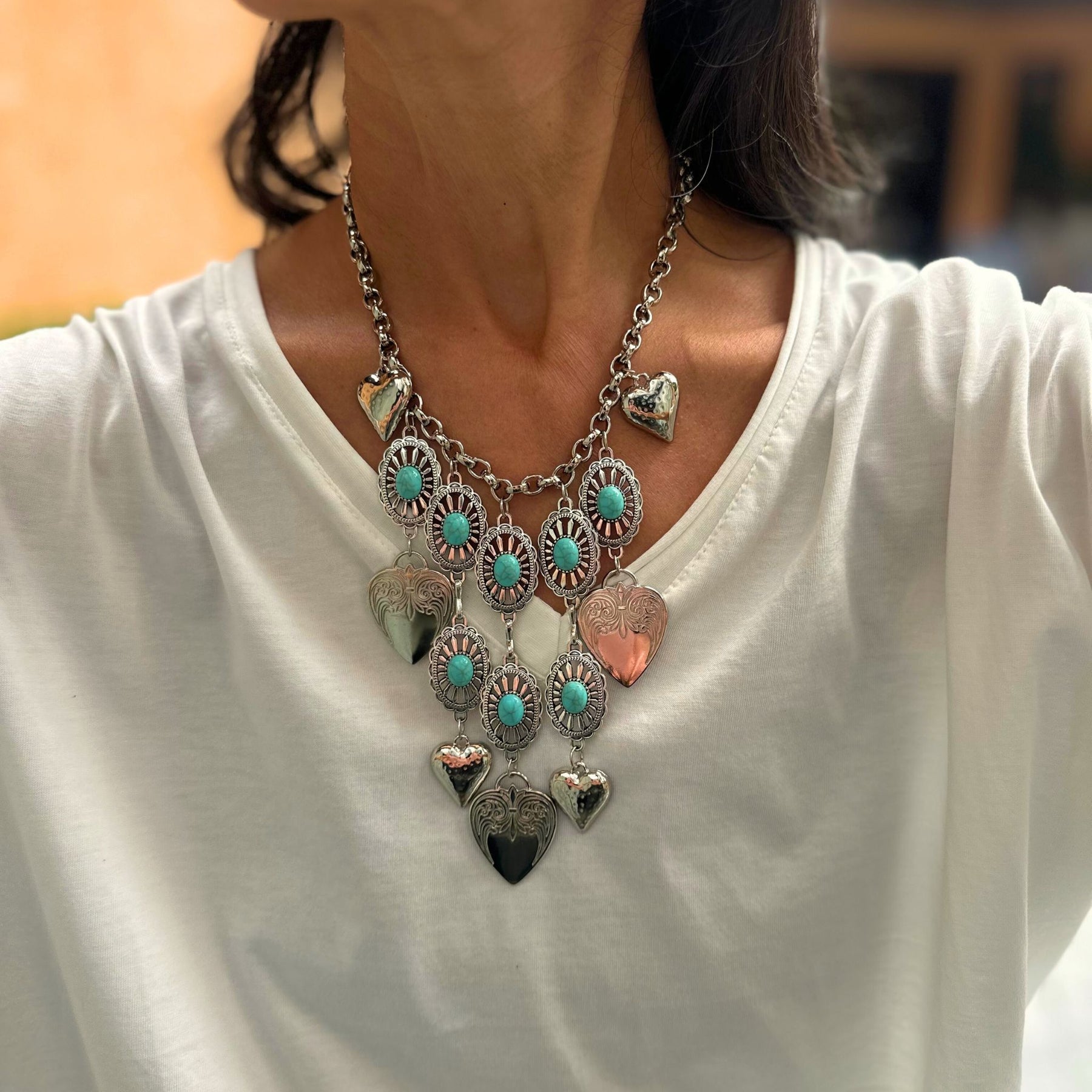 Colar Medalha Boho