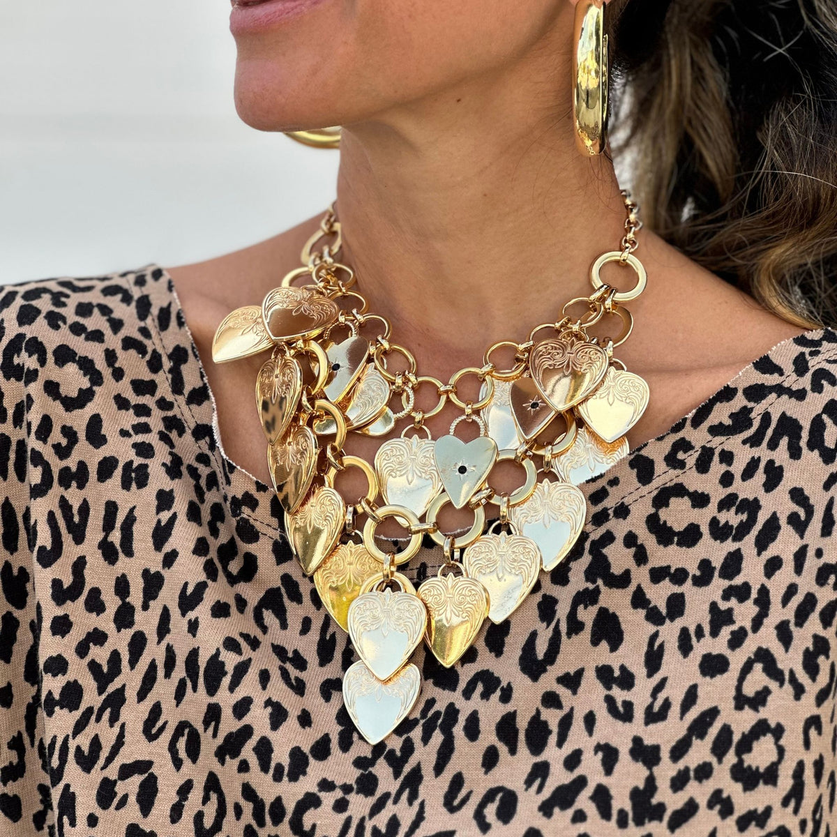 Colar Corações Boho