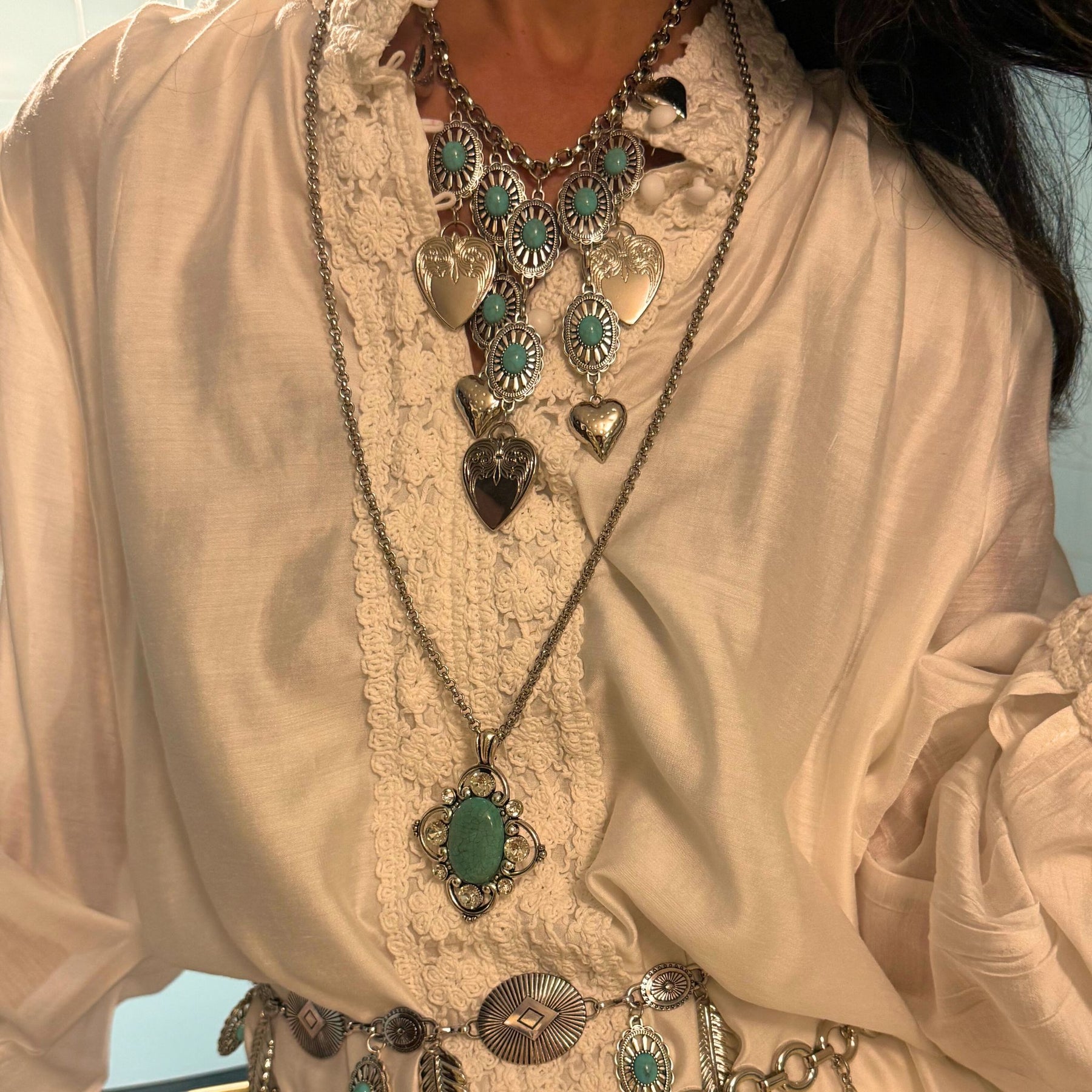 Colar Medalha Boho