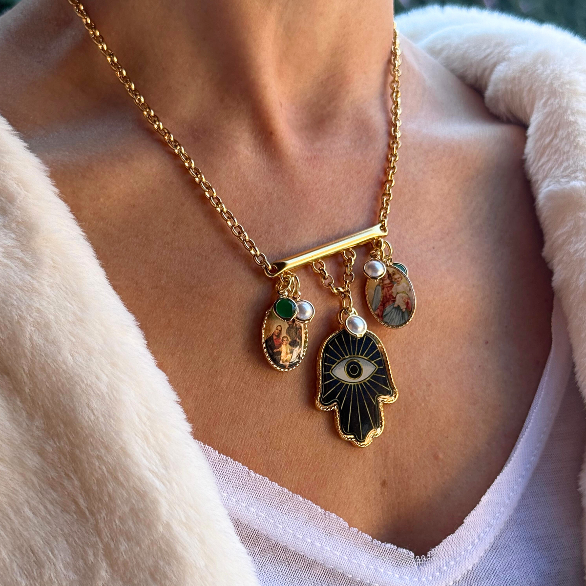 Colar mão de Fátima