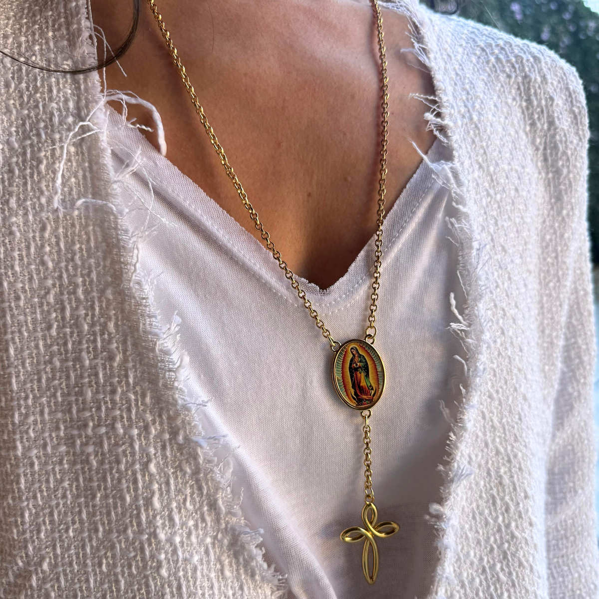 Colar Cruz Guadalupe