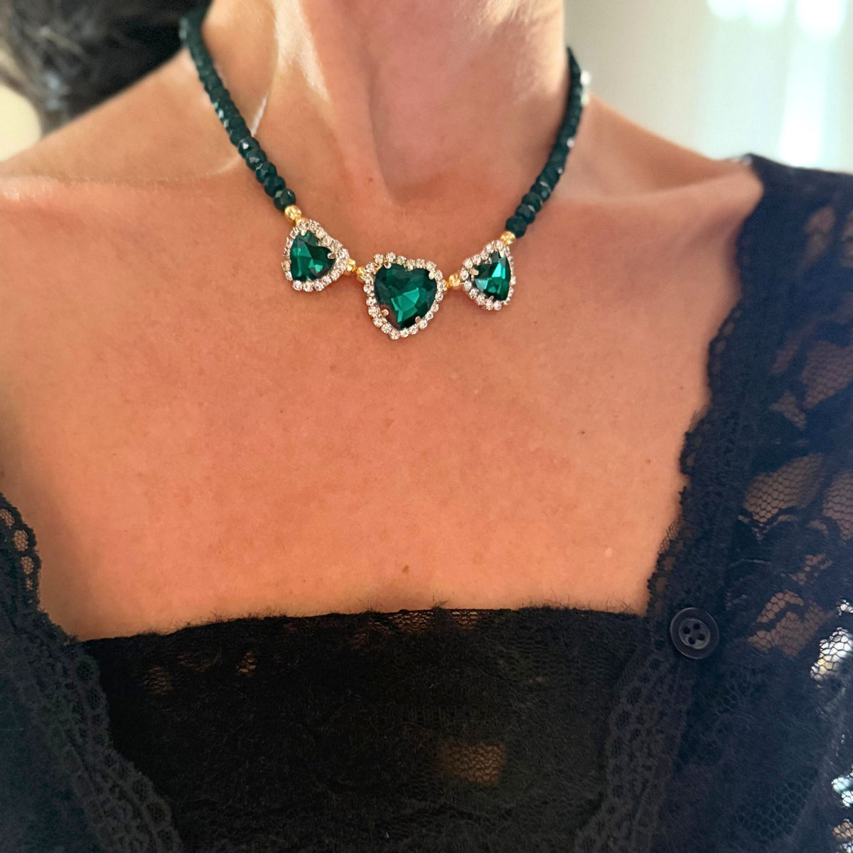 Choker Corações Strass