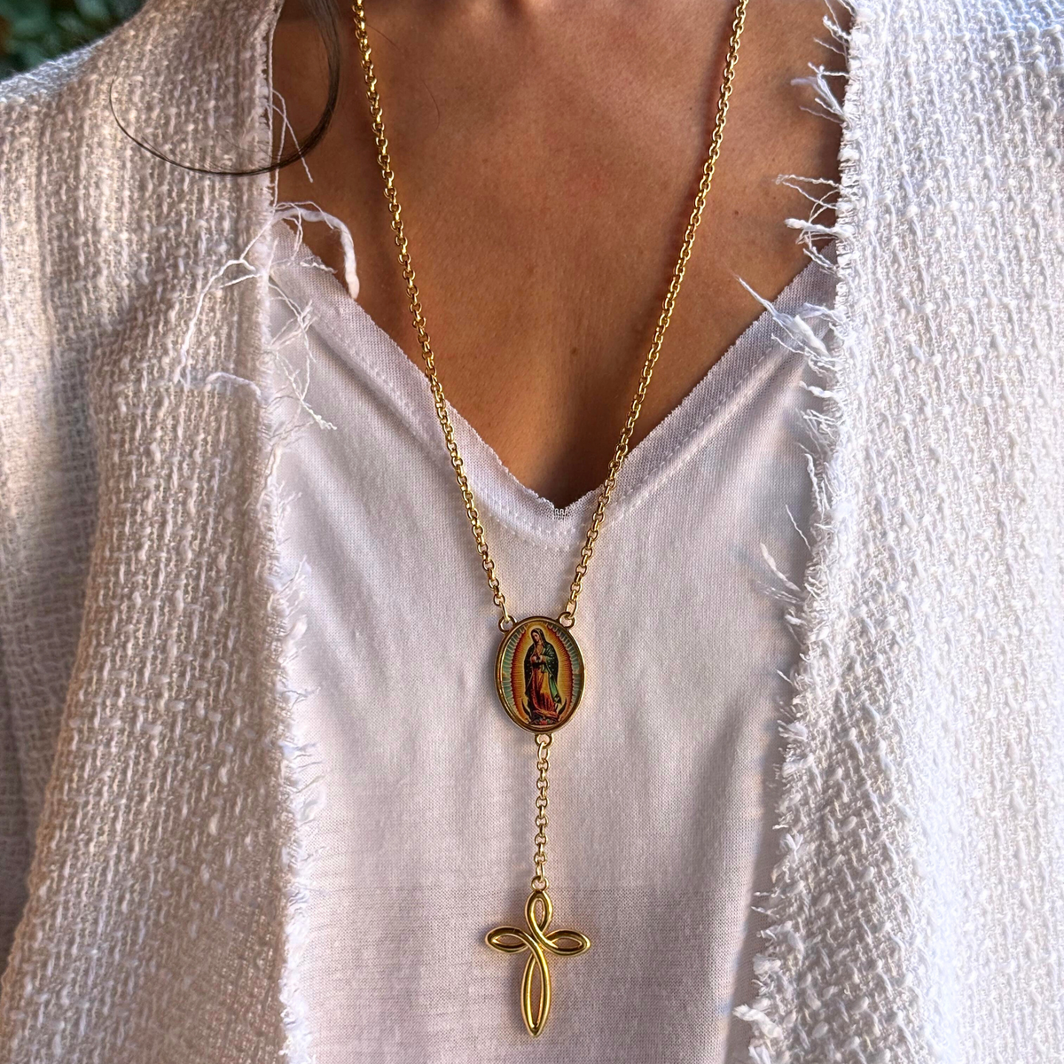 Colar Cruz Guadalupe