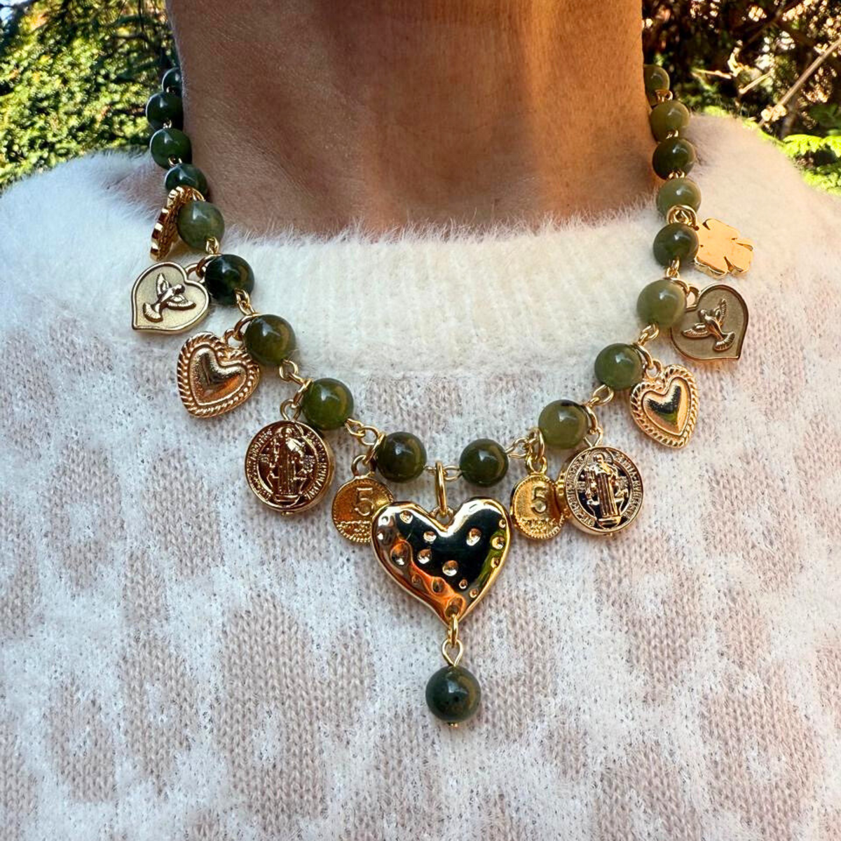 Colar Coração São Bento