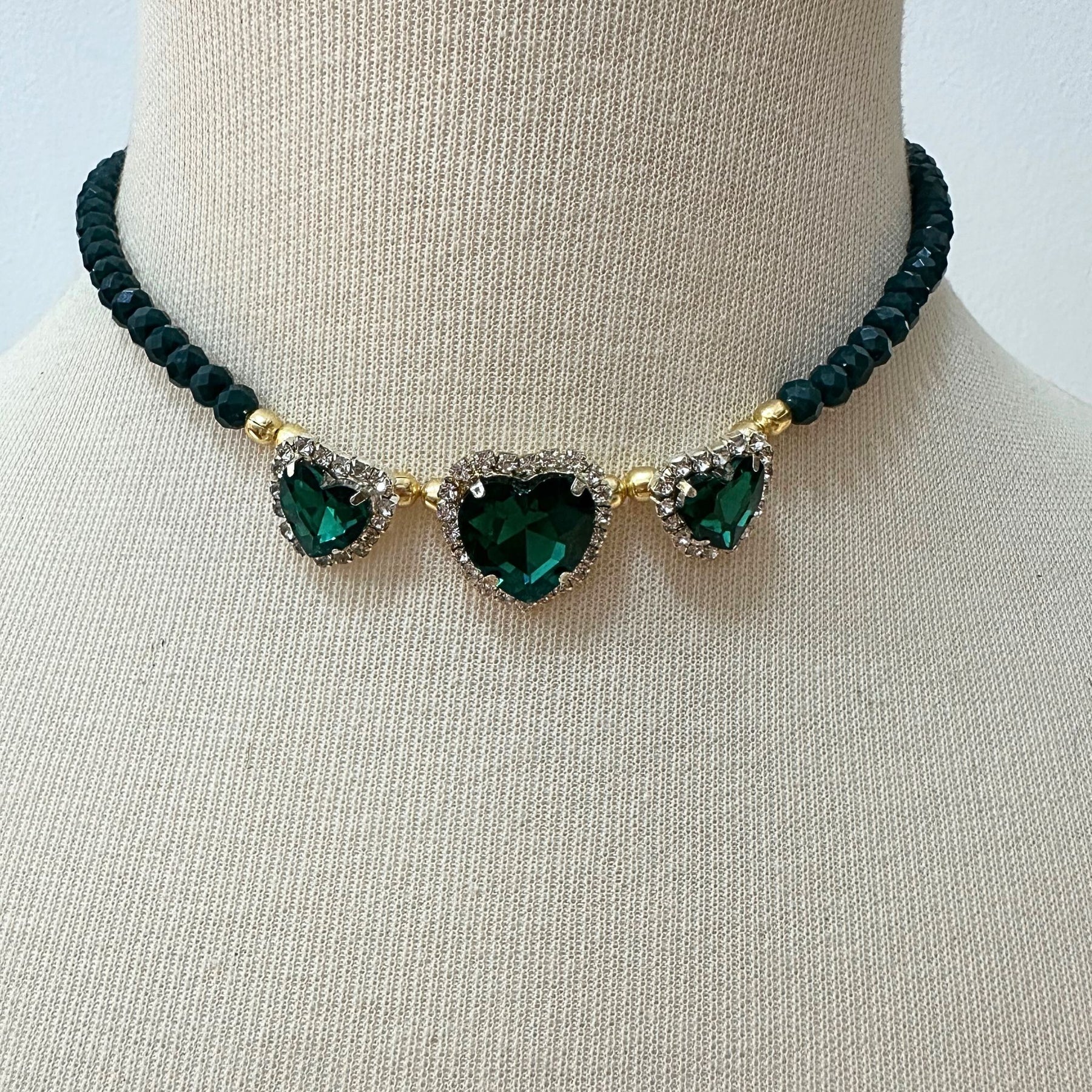 Choker Corações Strass