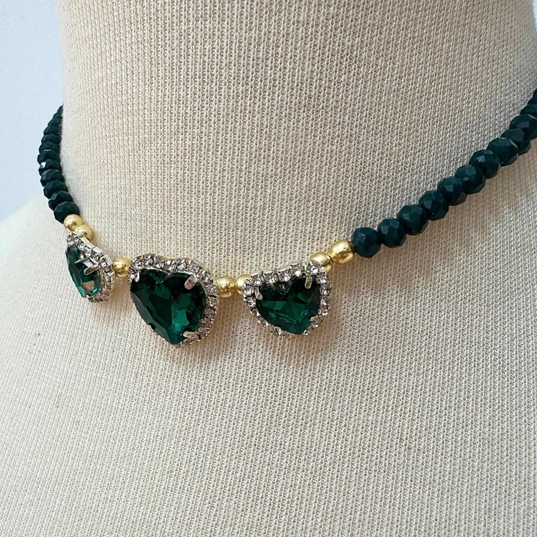 Choker Corações Strass