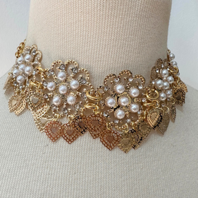 Choker Flores de Pérola