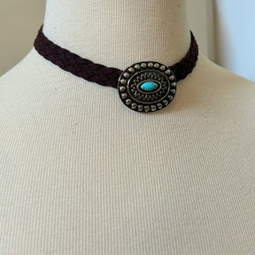 Choker Medalha Turquesa