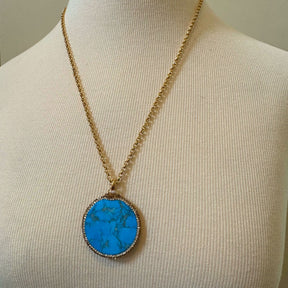 Colar Strass Turquesa