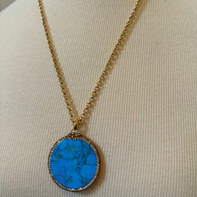 Colar Strass Turquesa