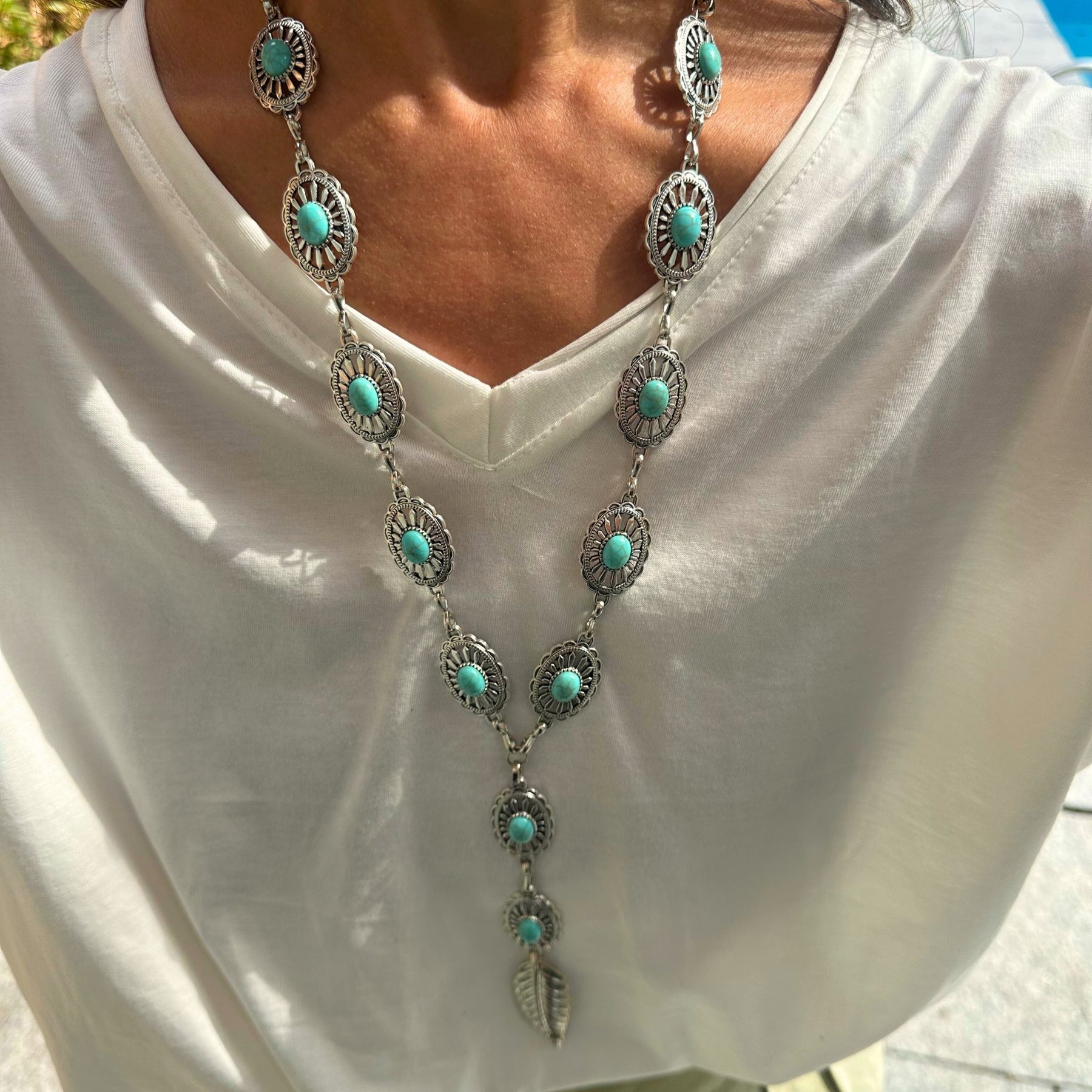 Colar Boho Pena