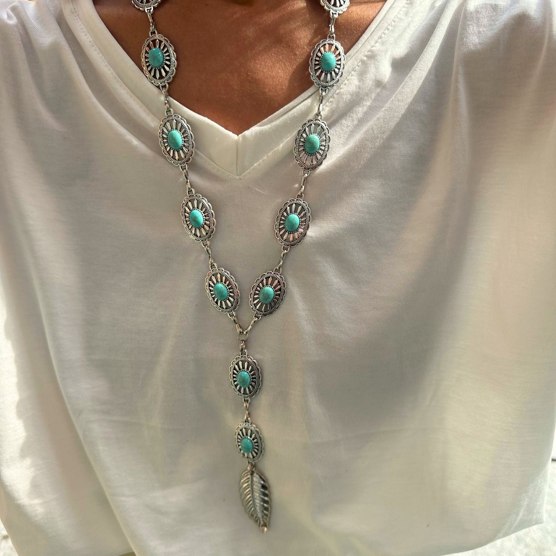 Colar Boho Pena