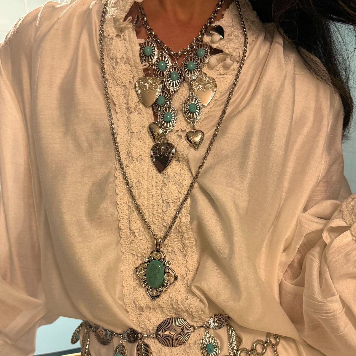 Colar Medalha Boho