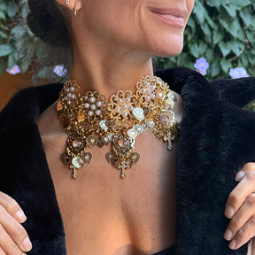 Choker Flores de Pérola