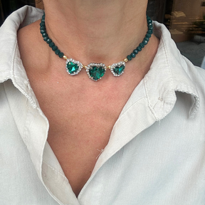 Choker Corações Strass