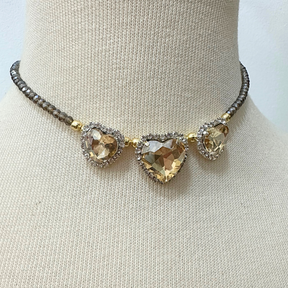 Choker Corações Strass